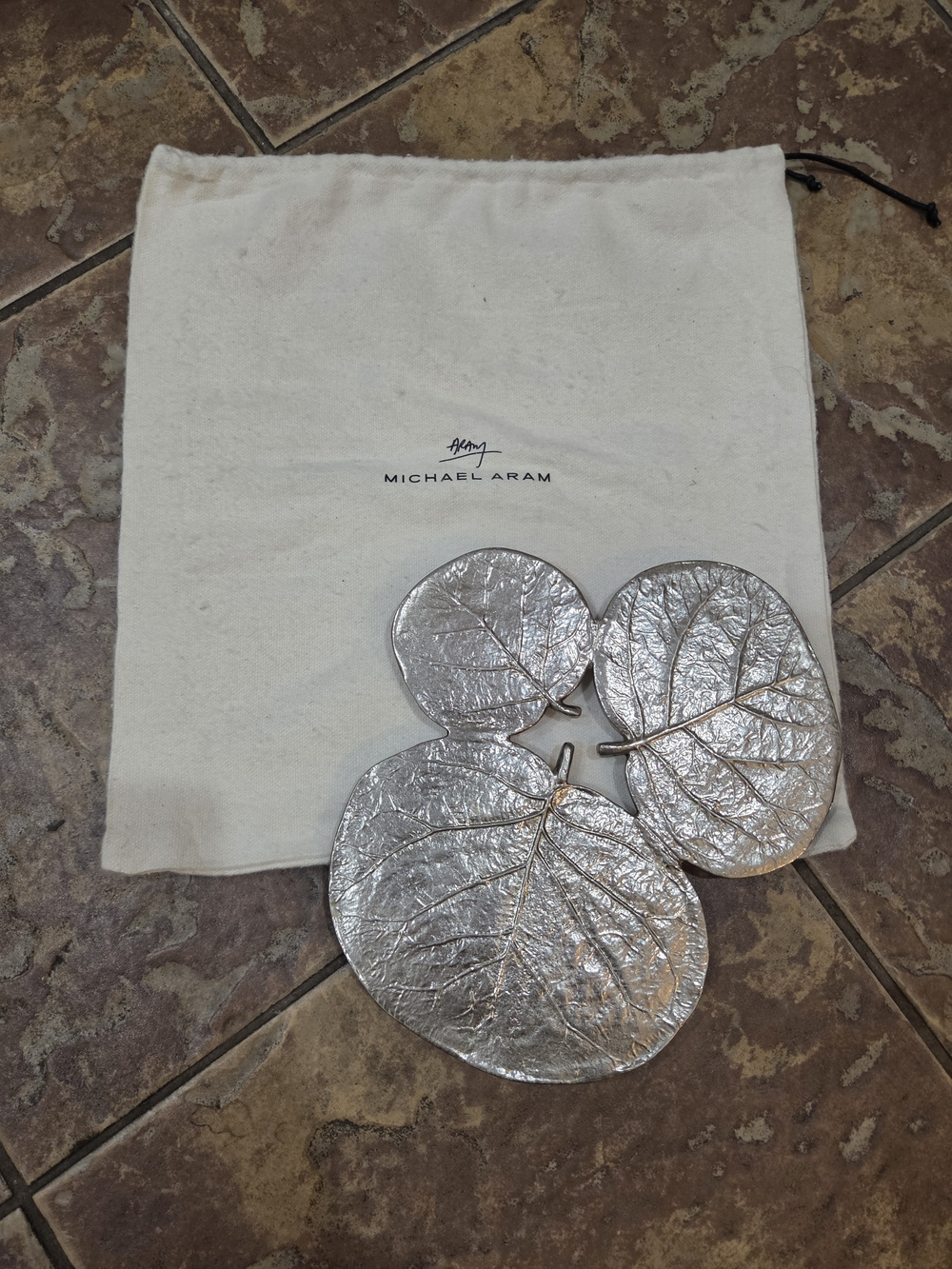 Michael Aram Silver Leaf Trivet Discontinued